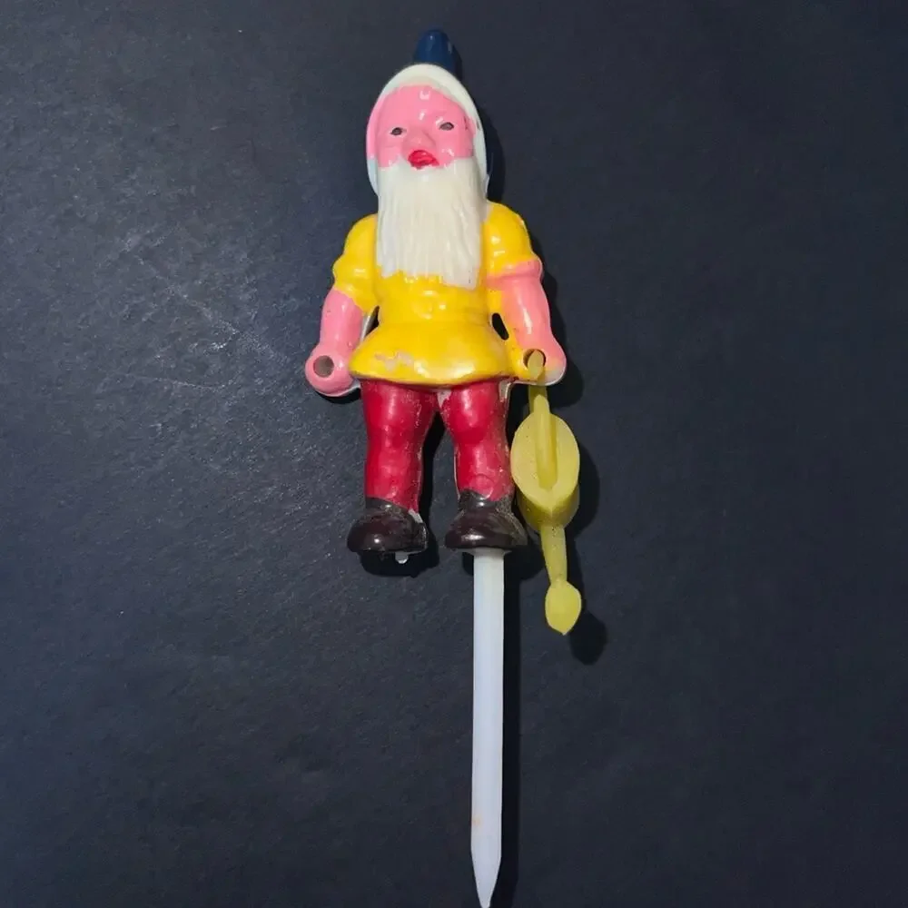 Vintage Elf Pixie Gnome Dwarf Cupcake Cake‎ Topper House Plants 4